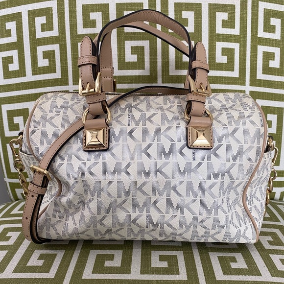 SOLD! 3 PC! Michael Kors Grayson Monogram Chain Satchel & Saffanio Zip Wallet - Picture 7 of 12